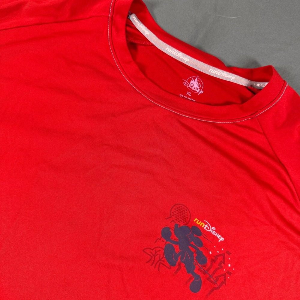 RunDisney Mickey Mouse Every Mile Is Magic Red Long Sleeve Performance Shirt XL